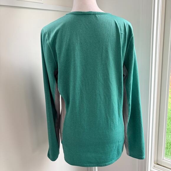 Patagonia Midweight Capilene Baselayer Medium Green Gray Long Sleeve Athletic - Picture 5 of 7